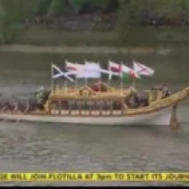 St Piran's Flag on Royal barge