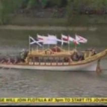 St Piran's Flag on Royal barge